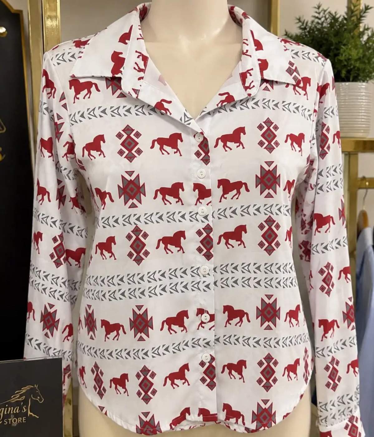 Camisa Estampado Caballos